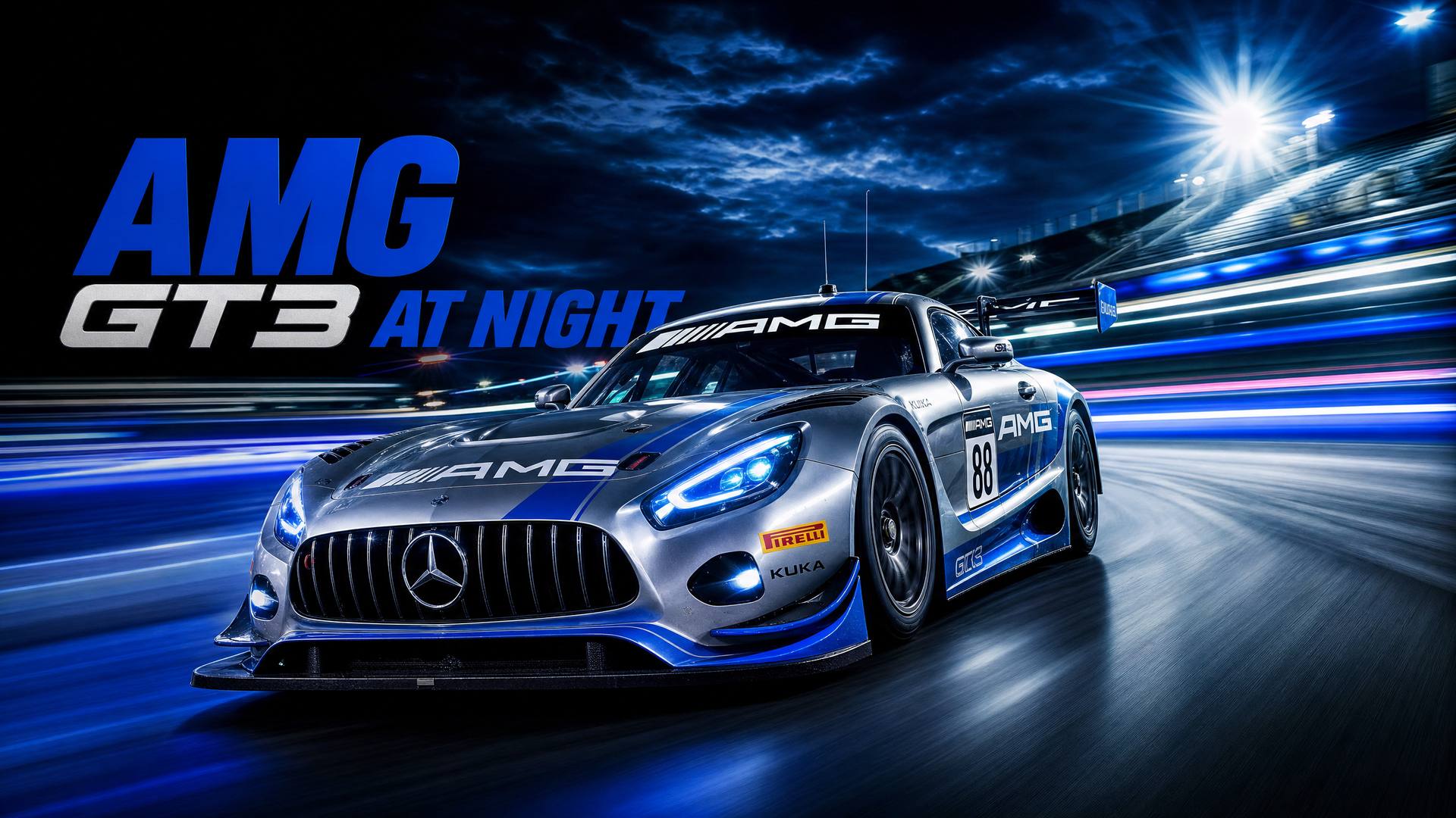 母狗 - AMG GT3夜间赛道母狗视频